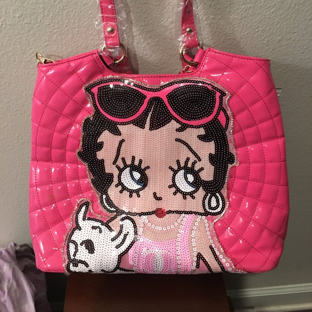 Betty Boop Hot Pink Handbag Vibrant One of a Kind NEW